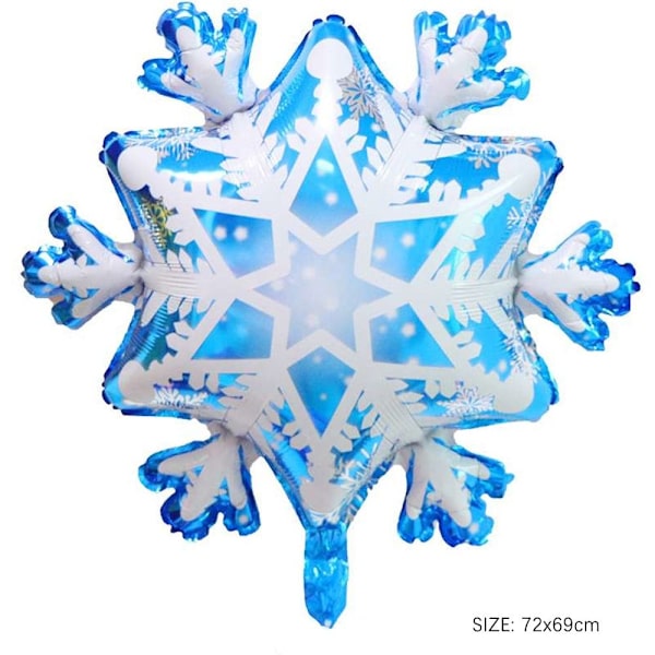 3stk julefolieballon oppustelig ballon SNEFNÅL Snowflake