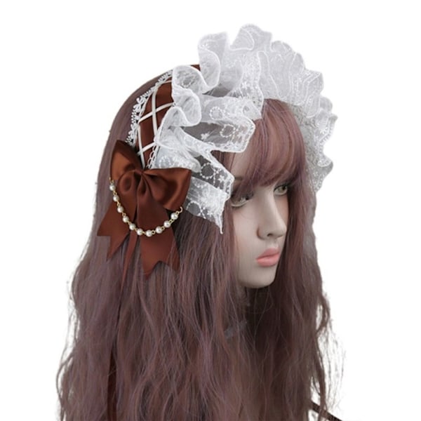 Lolita Klänning Accessoarer Hembiträde Huvudbonad OFF-WHITE off-white