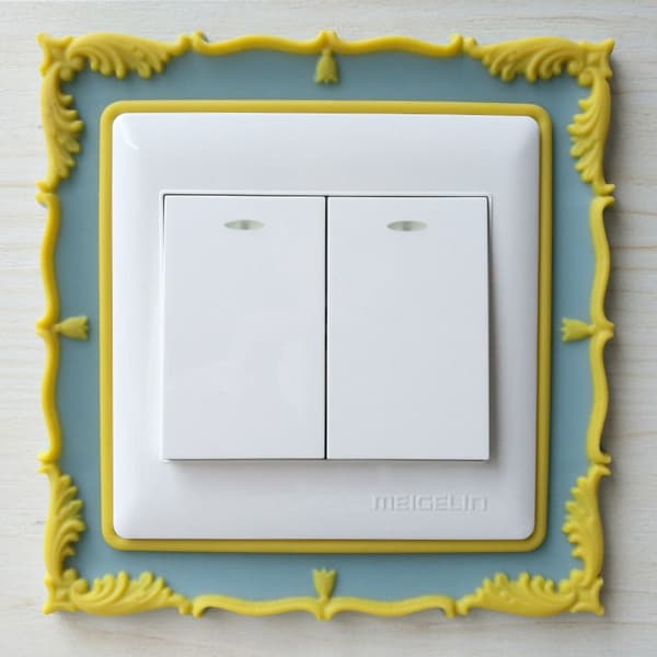 Lyskontakt Dæksel Surround Socket Ramme SØLV silver