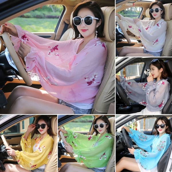 Sun Protection Sleeves Beach Shawl KELTAINEN yellow