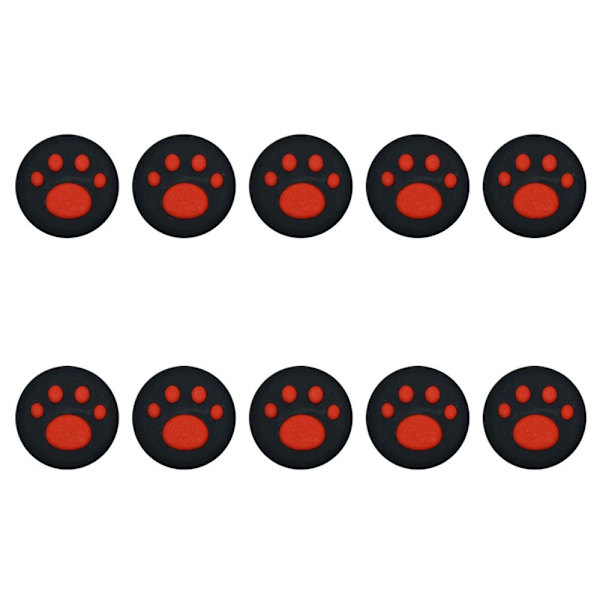 10 kpl Rocker Caps Analog Grip RED&BLACK Red&Black