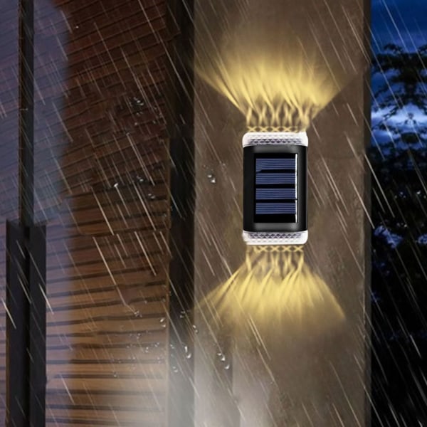 Solcellevegglampe Veggvasklampe VARM HVIT warm white