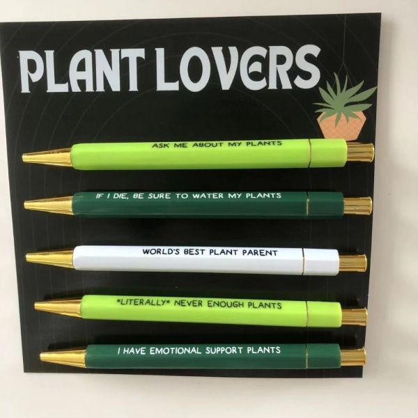 5 kpl Funny kynäsarja Set PLANTS LOVERS PLANTS LOVERS Plants Lovers