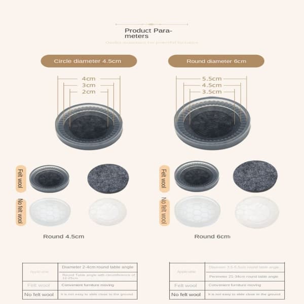 Sengemøbler Risers Anti Vibration Pads GRÅ 60MMSQUARE SQUARE Grey 60mmSquare-Square