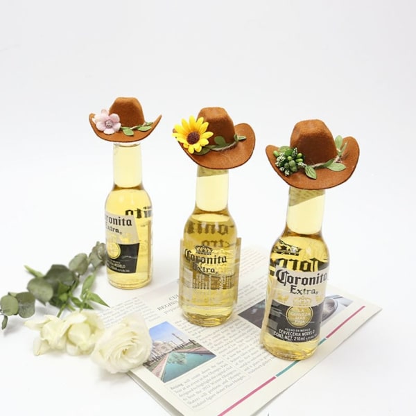 2 stk vinflaskehatte Cowboyhat C C C