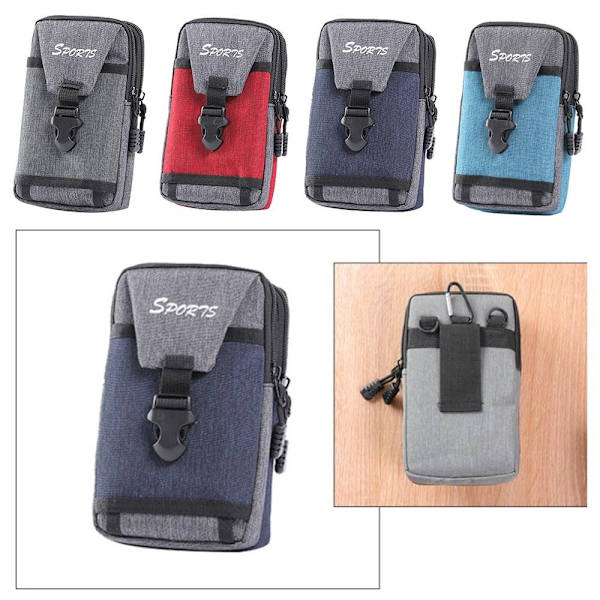 Tactical Molle Pouches Liten ficka GRÅ UTAN REMM UTAN Grey without Strap-without Strap