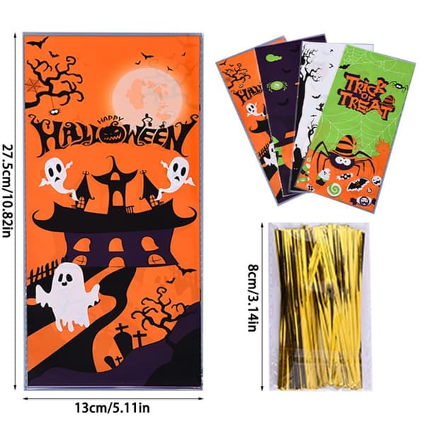 50 st Halloween godispåsar presentpåse B B B