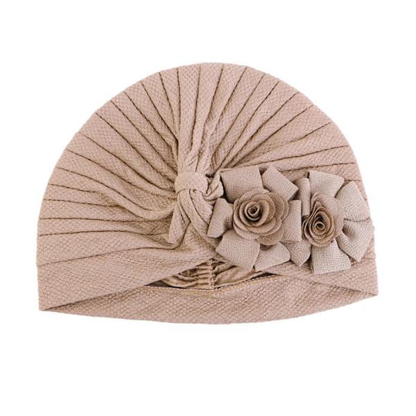 Flæseblomst Turban Chemo Beanie Cap CAMEL camel