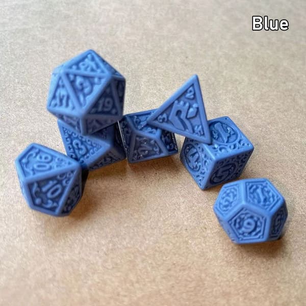 7st/ set DND-tärningar Polyedriska tärningar BLÅ BLÅ blue