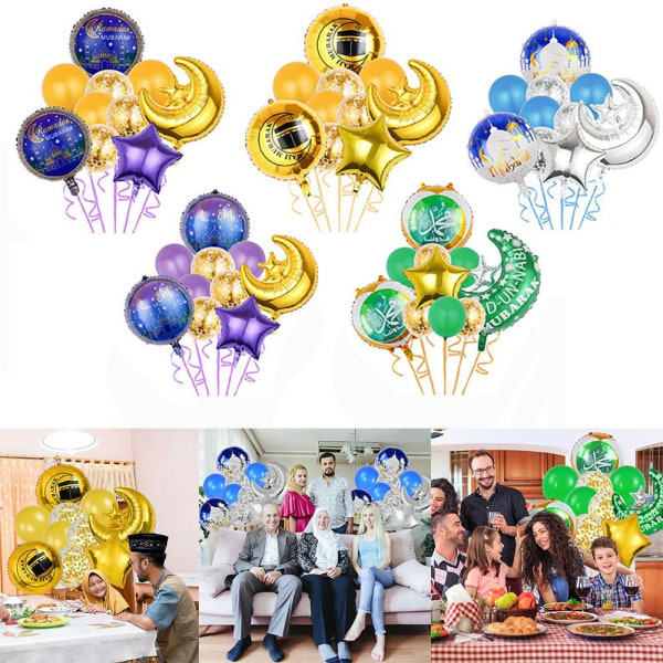 10 stk al-Adha Ballon Eid Mubarak Balloner 06 06