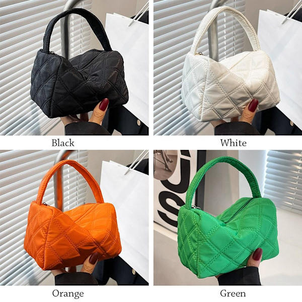 Quiltet mulepose Plaid håndtasker SORT black