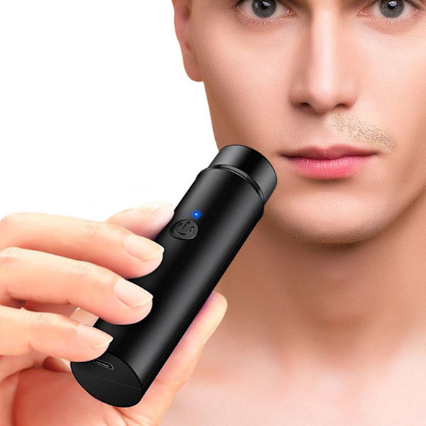 Mini Electric Shaver Beard USB -parranajokone MUSTA Black