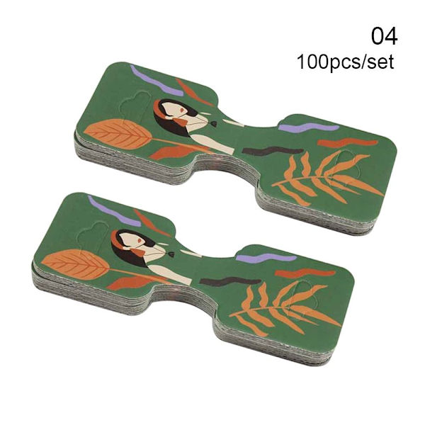 100 st/lot Smycken Display Card Halsband Hårögla armband 100pcs 04