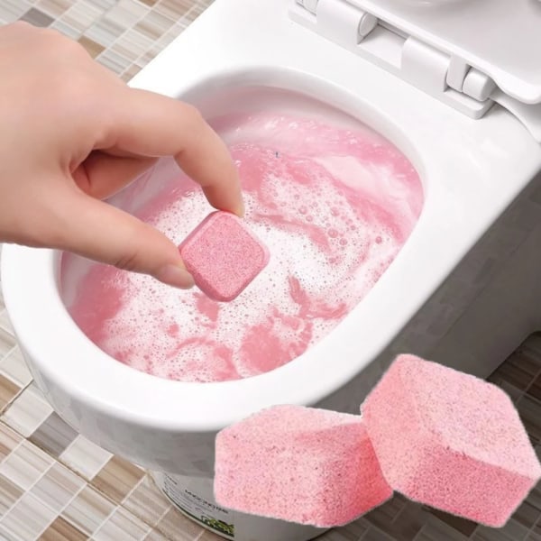 WC-kulhojen puhdistusaine Poretabletti PUNKKI pink