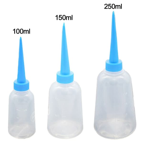 Muovinen kirkaskärkinen asetinpullo 150 ml 150ml