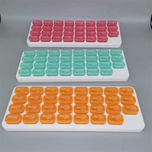 31 Grid Pills Box Pill Organizer GRÅ grey