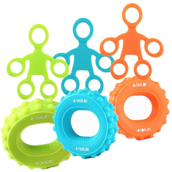 Grip Ring Trainer Finger Tension Set BLÅ blue
