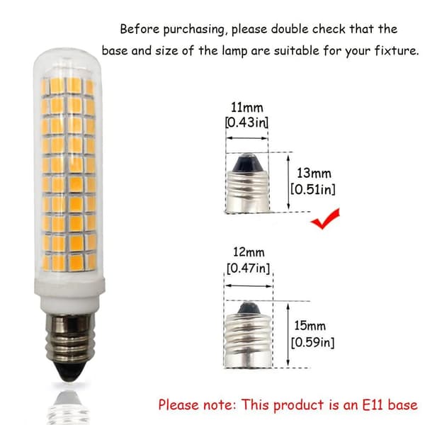 2stk E11 Mini Candelabra Base 104*2835 LEDs