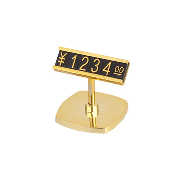 Pris Visa Taggar Stativ Ram Etikett GULD SQUARE SQUARE gold Square-Square
