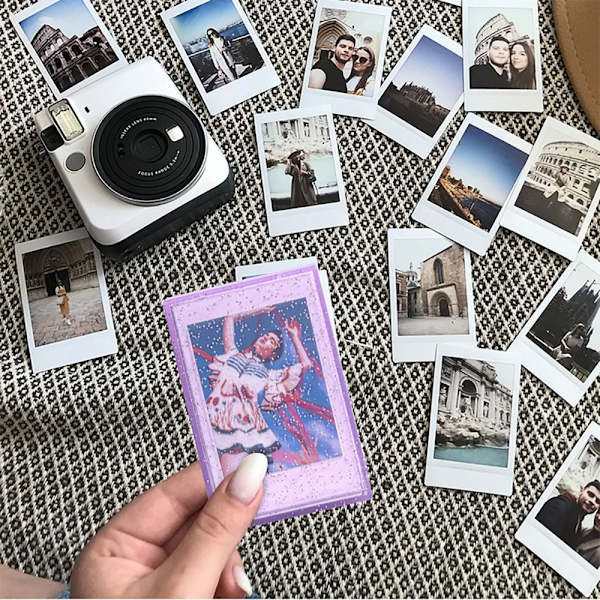 Oppbevaringsboks for bilder 3 tommers fotoalbum LILLA Purple