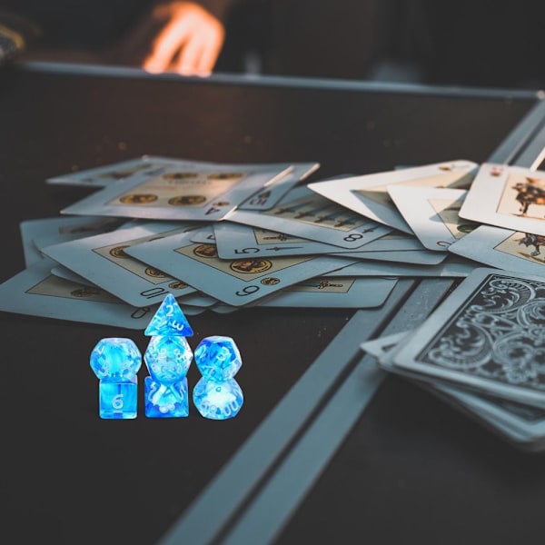 7kpl/ set DND Noppa monitahoinen noppa SININEN SININEN Blue