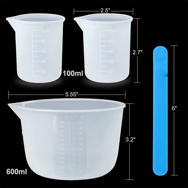 Mätkoppar Epoxihartsverktygssatser 3 3 3