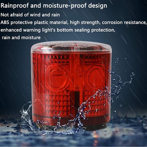 Solar Strobe Advarselslys Blinkende Lampe Super Bright LED