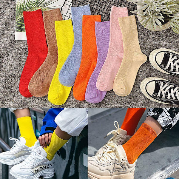 Medium Tube Socks Harajuku Pile Socks KELTAINEN yellow
