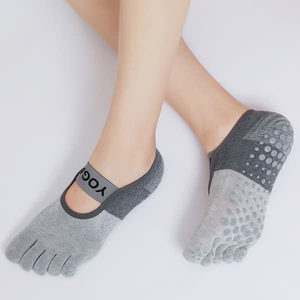 Joogasukat Five Toe Socks GRAY Gray