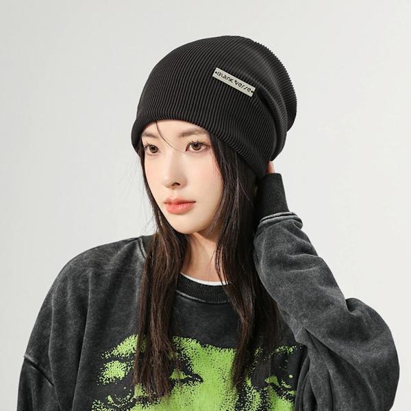 Strikkede Beanies Beanie Caps til kvinder HVID white
