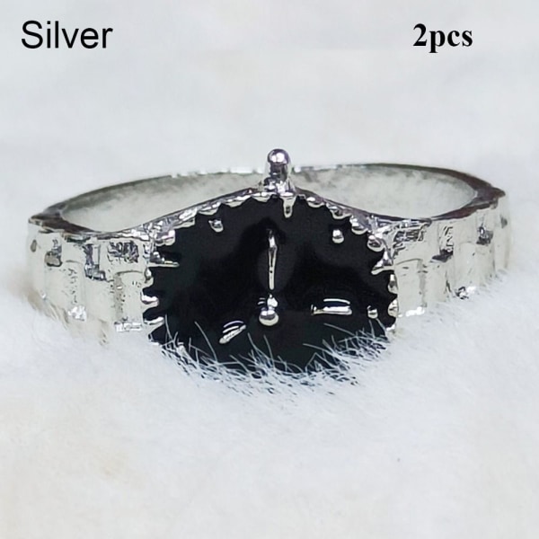 2kpl Doll Metal Watch watch SILVER Silver