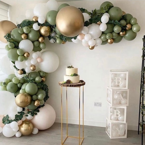 Ballongbuesett Sage Green Balloons Garland Kit STIL 4 STIL 4