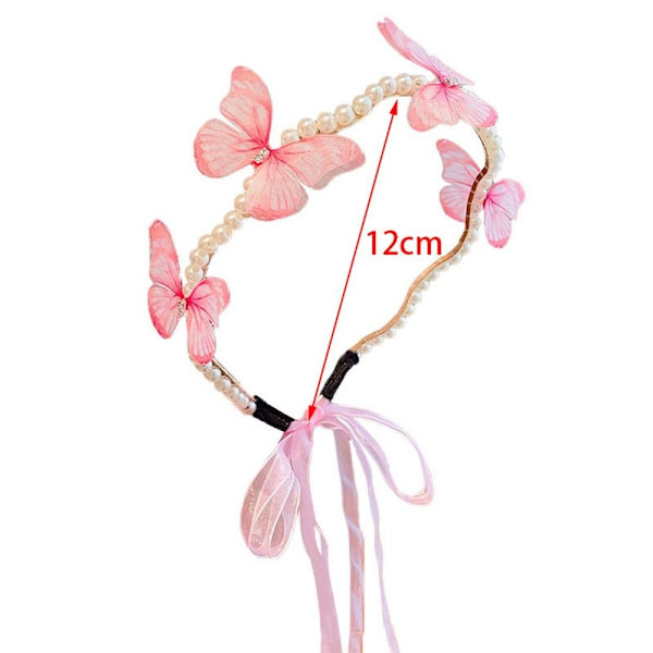 2kpl Butterfly Hiusnauhat Pearl Hiusnauha STYLE 3 STYLE 3 Style 3