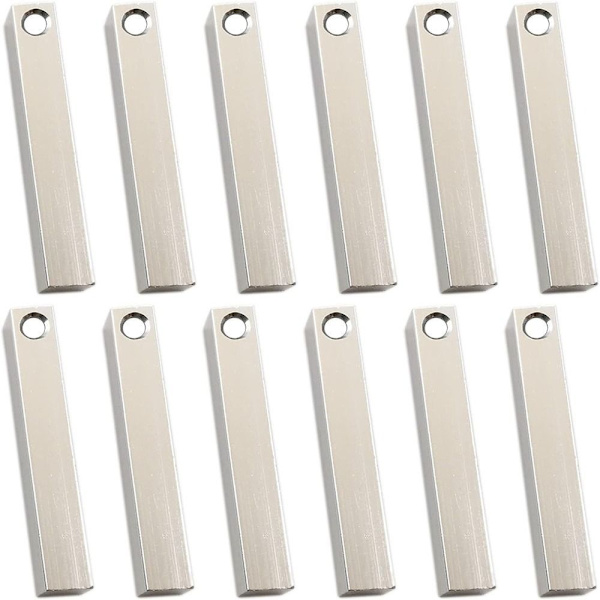 Rectangle Tag Charms 3D Tag Charms Aluminium 3D rektangel