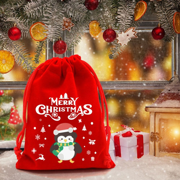5/10 kpl Christmas Velvet Laukut Candy Snack Lahjakassi 13X18CM5KPL 13x18cm5pcs