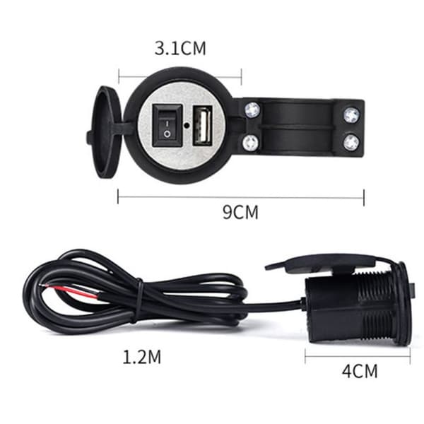 Socket Adapter Mobil Power USB Oplader