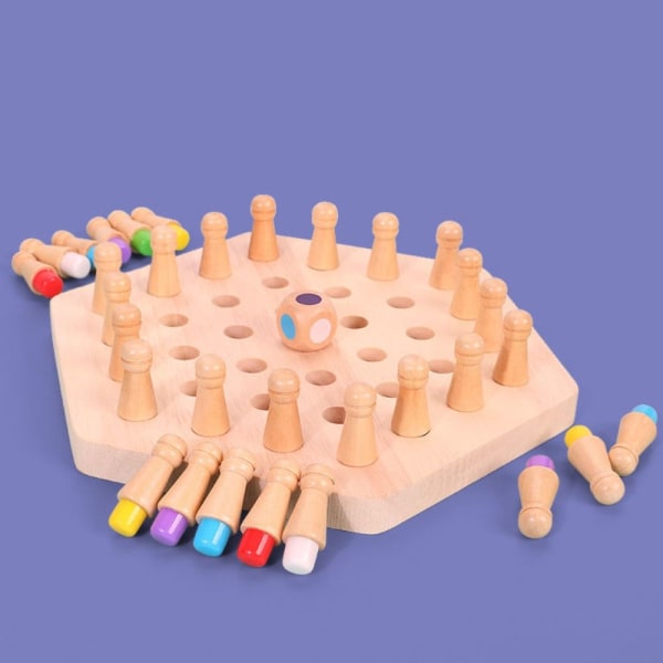 Farvehukommelse skakstokke brætspil 36 capsules