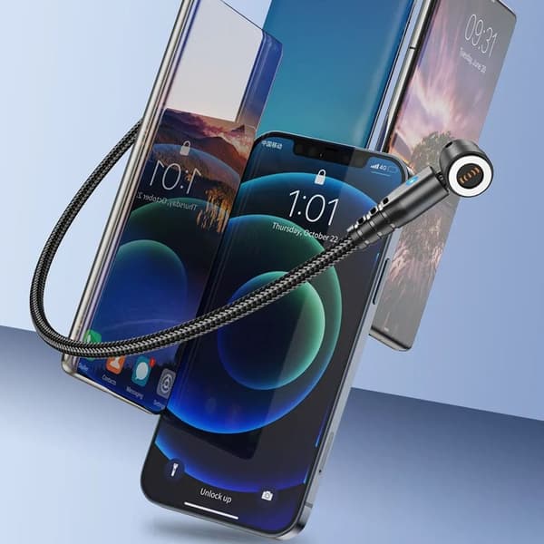 Magnetkabel USB -kablar BLÅ 1M Blue 1m