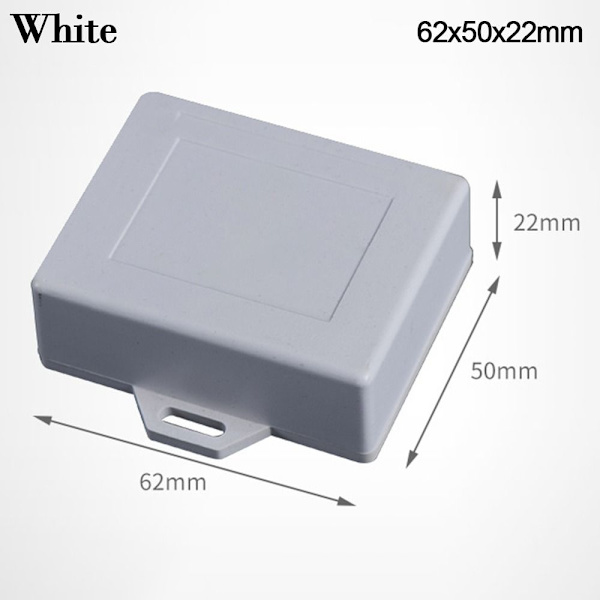 Elektronisk projektlåda Vattentät cover Project WHITE 62X50X22MM White 62x50x22mm