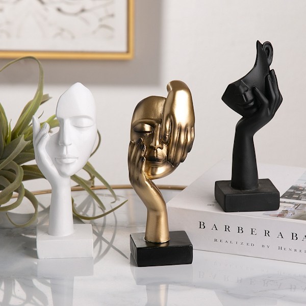 Abstrakt statue desktop ornamenter GULD A A Gold A-A