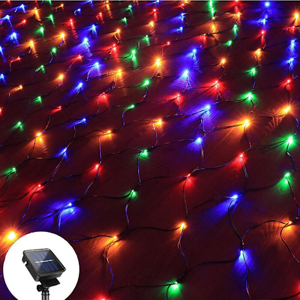 Solar Power LED String LED Solar Net Mesh MULTICOLOR 3MX2M multicolor 3Mx2M 204LED
