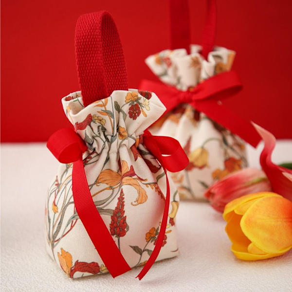 Candy Pouch Snørepose RØD 2STK 2STK red 2pcs-2pcs