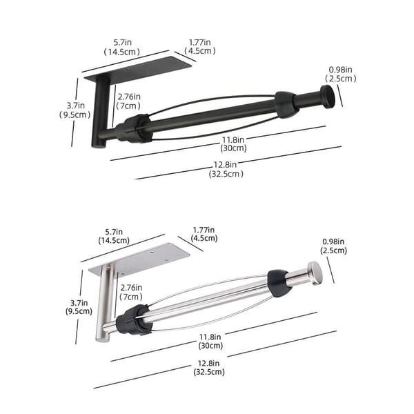 Papirhåndkleholder Rulledispenser SVART black