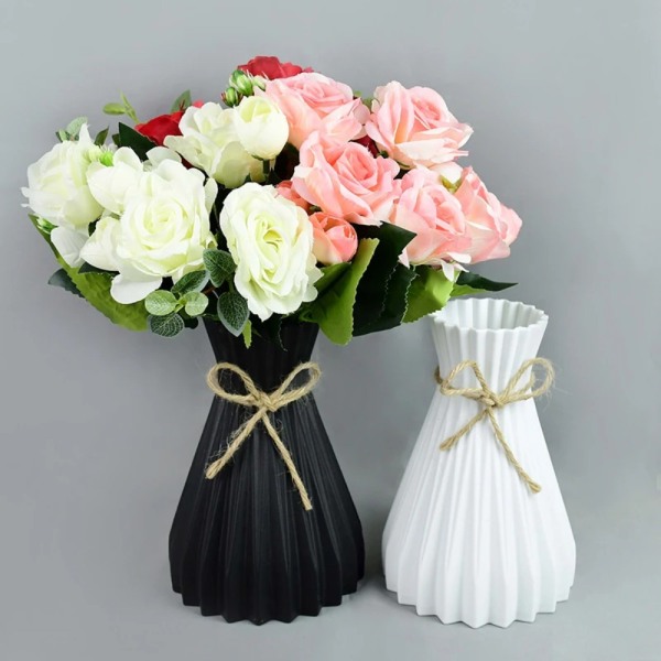 Enkelhet Blomvas Keramik Blomkruka SVART black