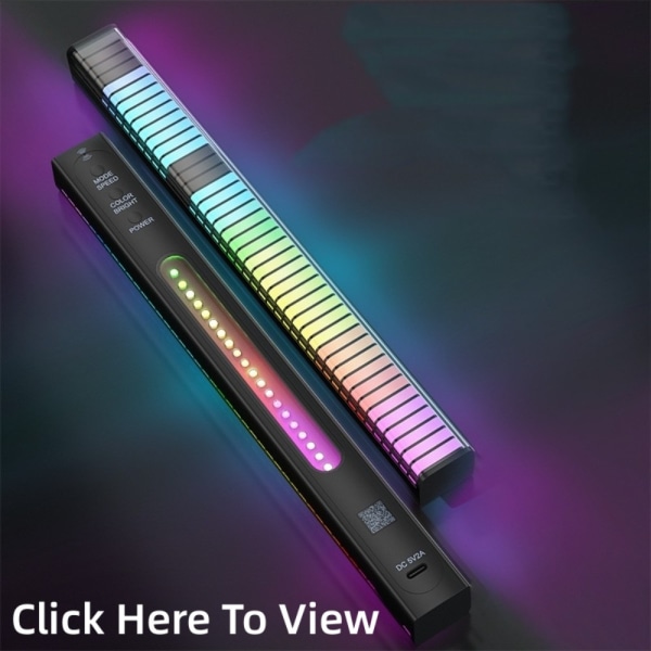 RGB Nattlampe Music Rhythm Light SORT 16LED MED APP 16LED Black 16Led with app-16Led with app