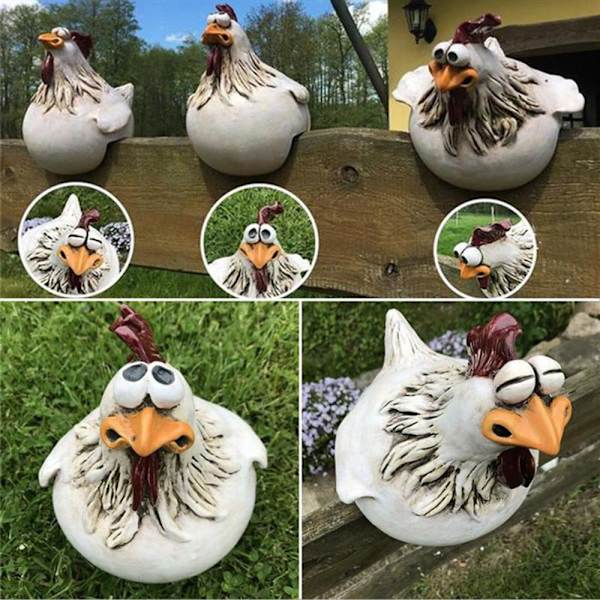 Kyllingstatue Hageskulptur 3 STK 3PCS