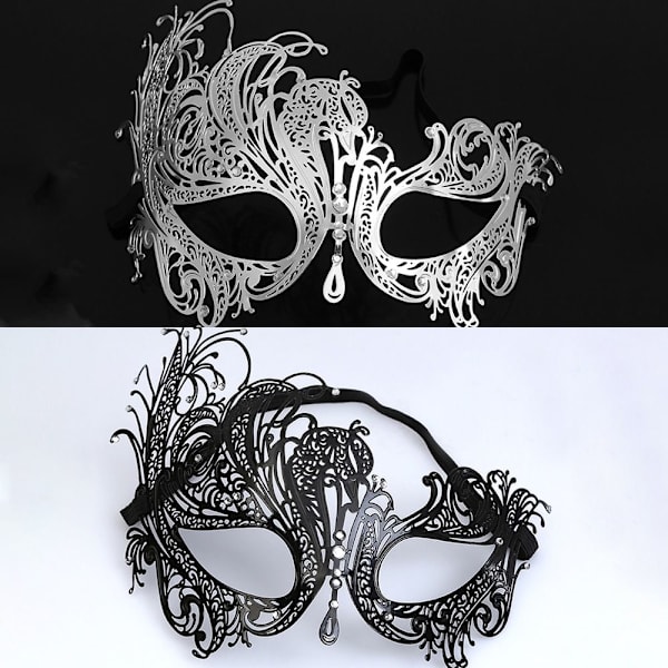 Dance Masquerade Metal Mask SORT TYPE 2 TYPE 2 black type 2-type 2