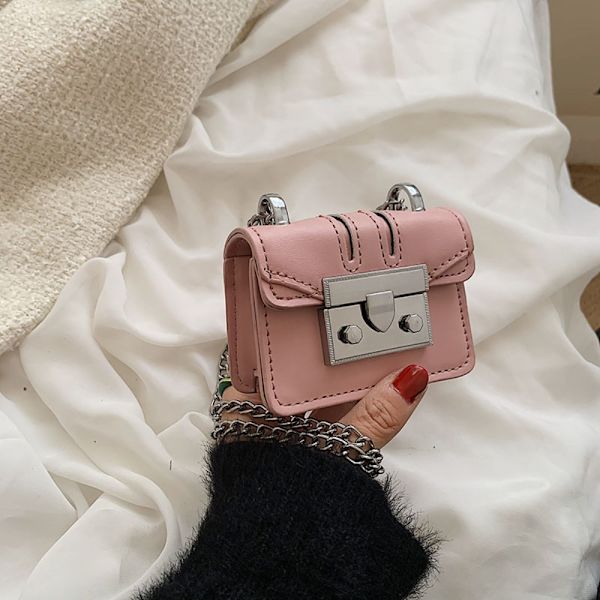 Luksus designer håndtaskekæde kvindetaske PINK Pink