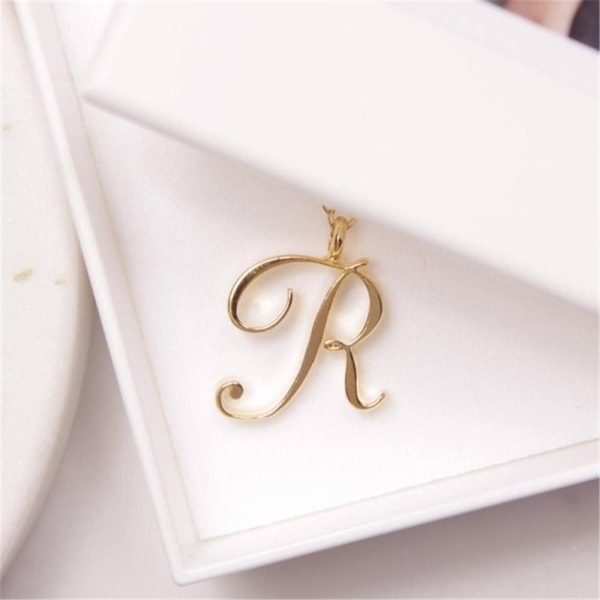 Alphabet Initial Necklace Alphabet Pendant RR R