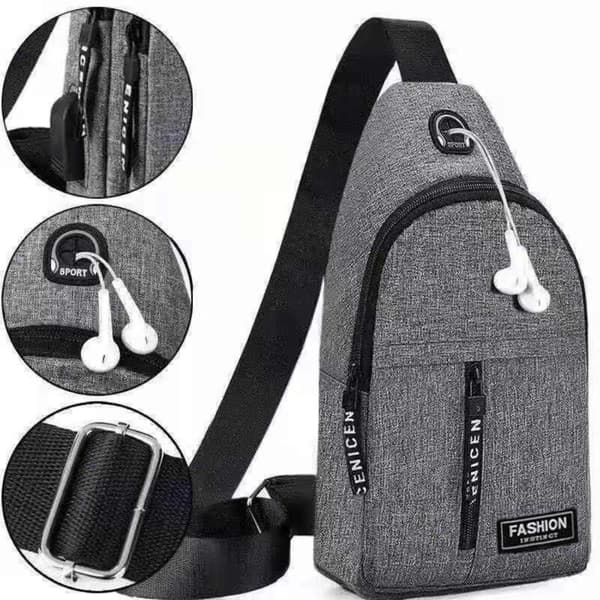 Herre Brysttaske Skuldertaske SORT black
